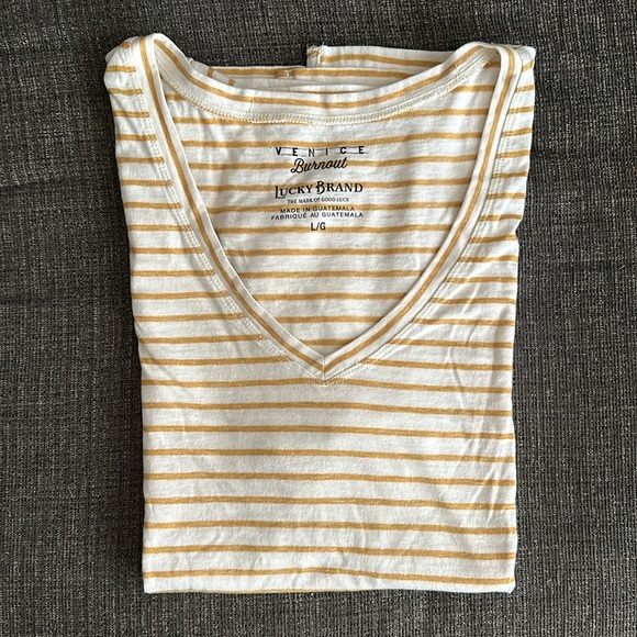 Lucky Brand Venice Burnout Tee, Size L - Picture 5 of 6